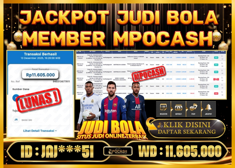 MPOCASH JACKPOT JUDI BOLA